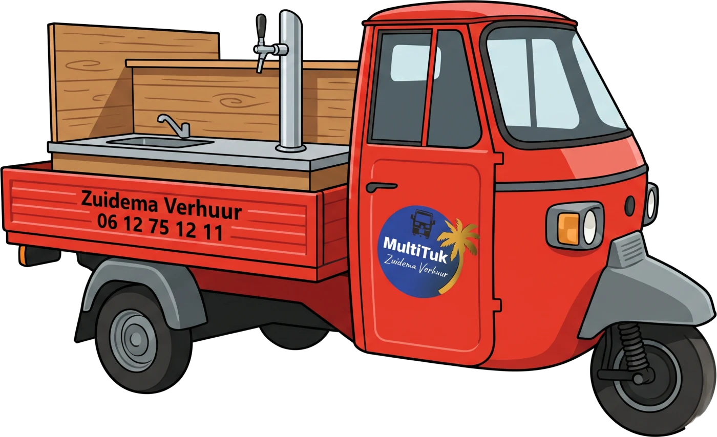 Vrolijke cartoon-illustratie van de MultiTuk